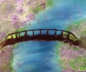 Lavender fiels & Bridge over river