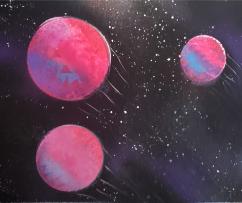 Pink and Blue Planets