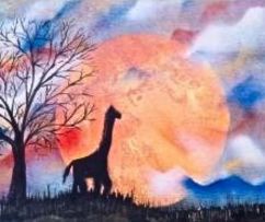 Giraffe Sunset