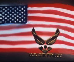 USA Flag Air Force Stencil 2